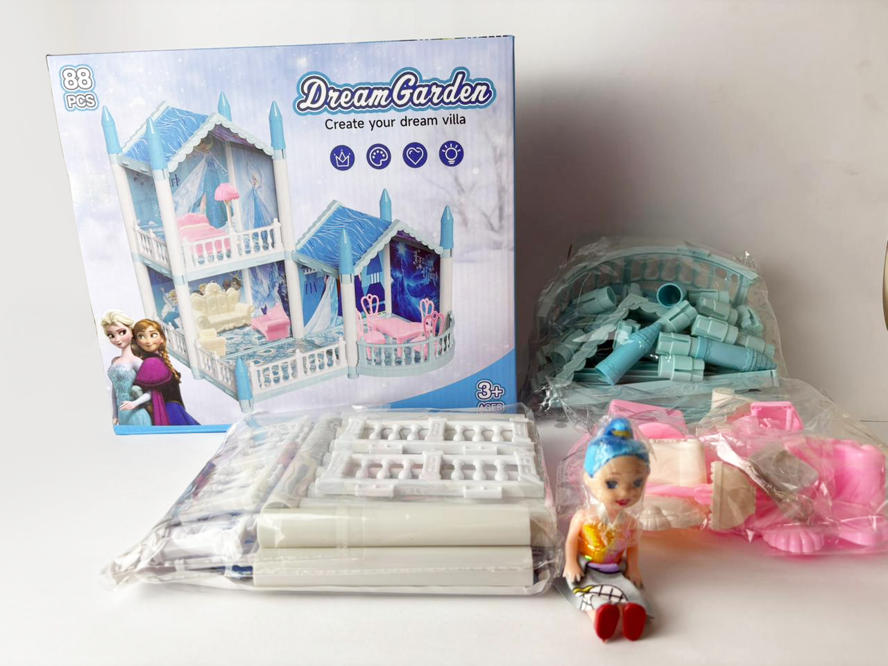 Dream Garden Princess Villa Play Set – 88 Pieces