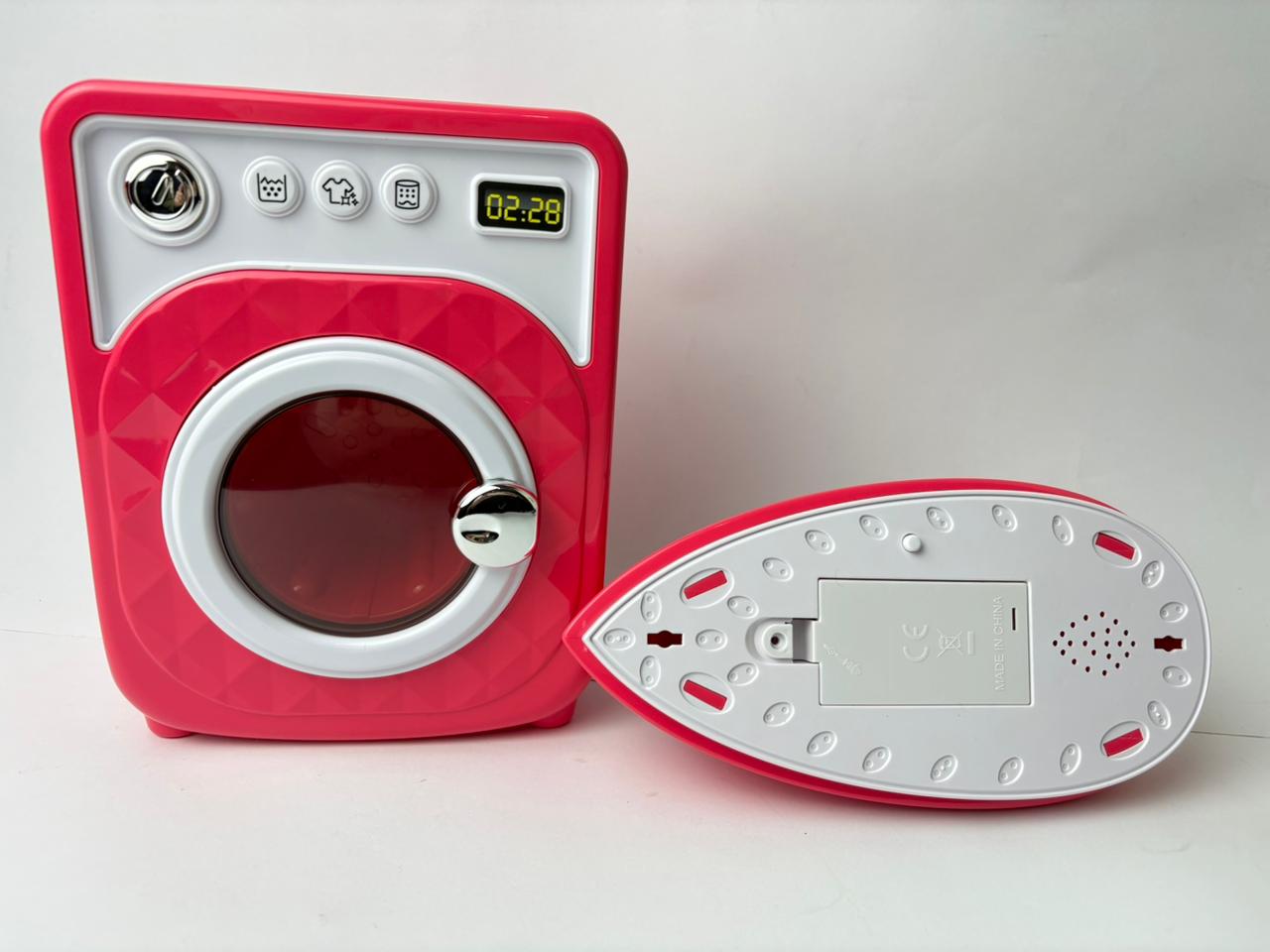 Kids Home Appliance Toy Set – Washing Machine & Electric Iron (Play & Learn)