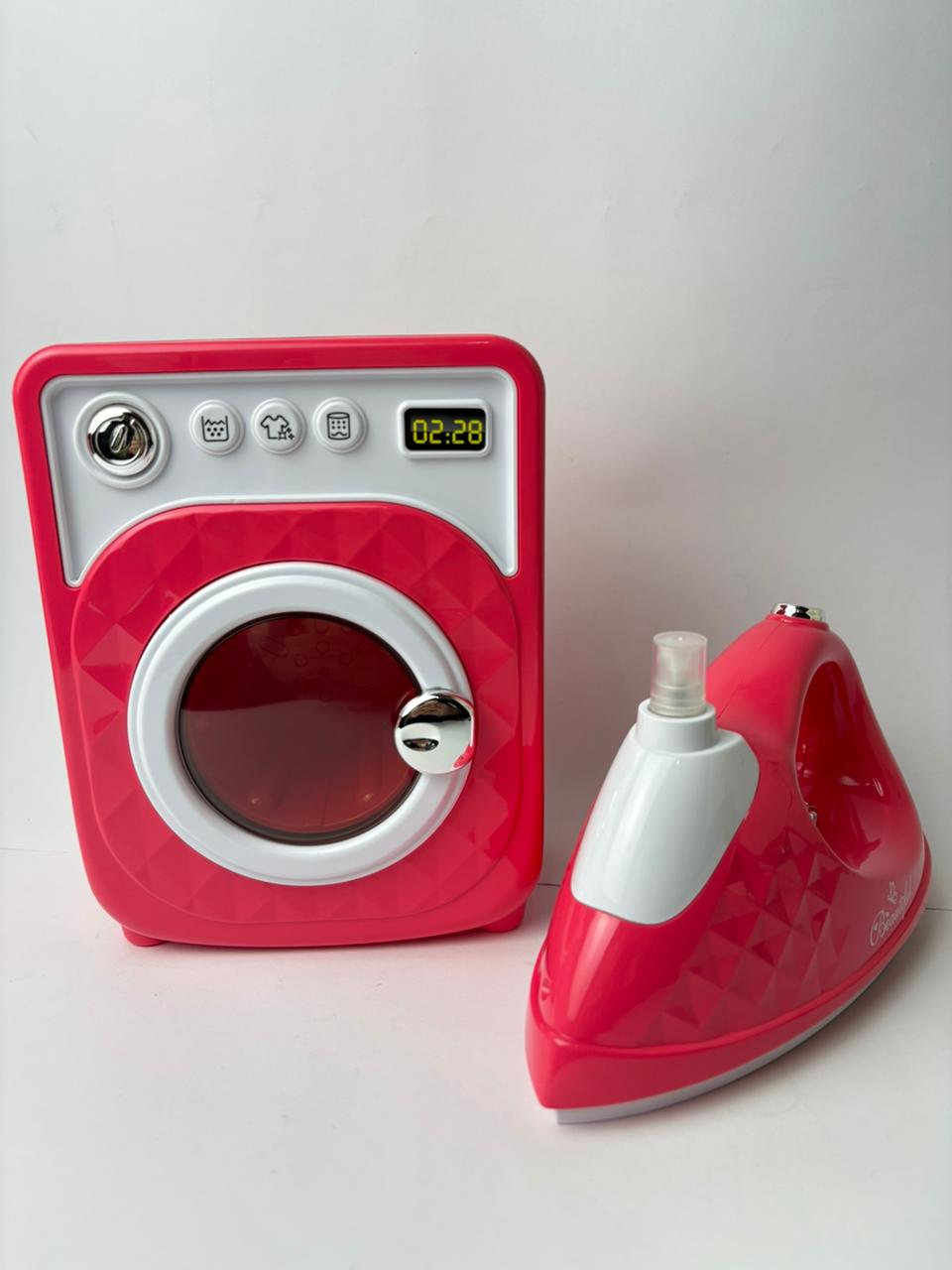Kids Home Appliance Toy Set – Washing Machine & Electric Iron (Play & Learn)