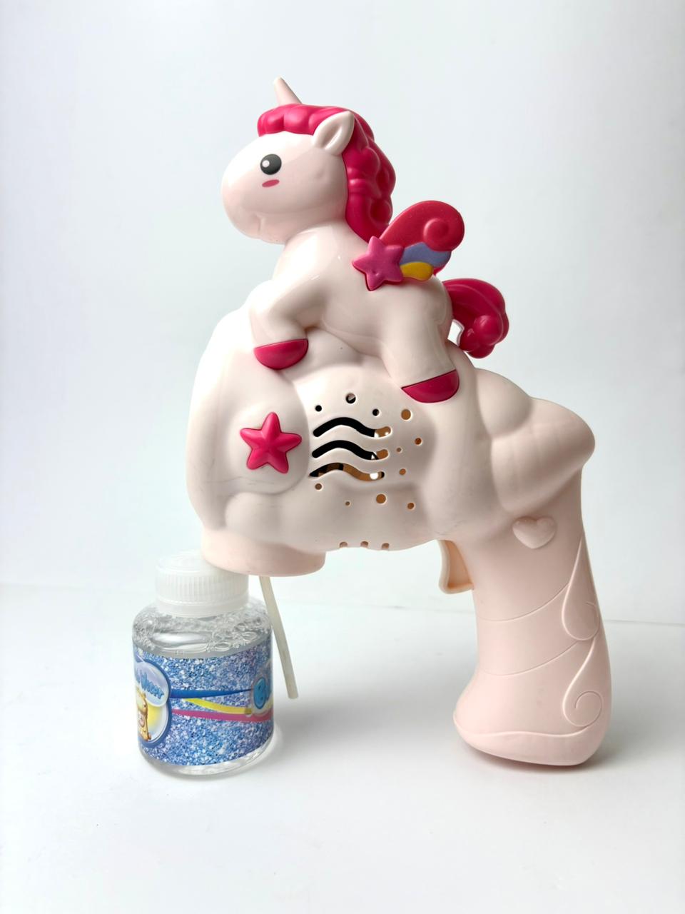 BubbleTale Unicorn Bubble Machine with LED Lights – Automatic Bubble Toy for Kids (3+)