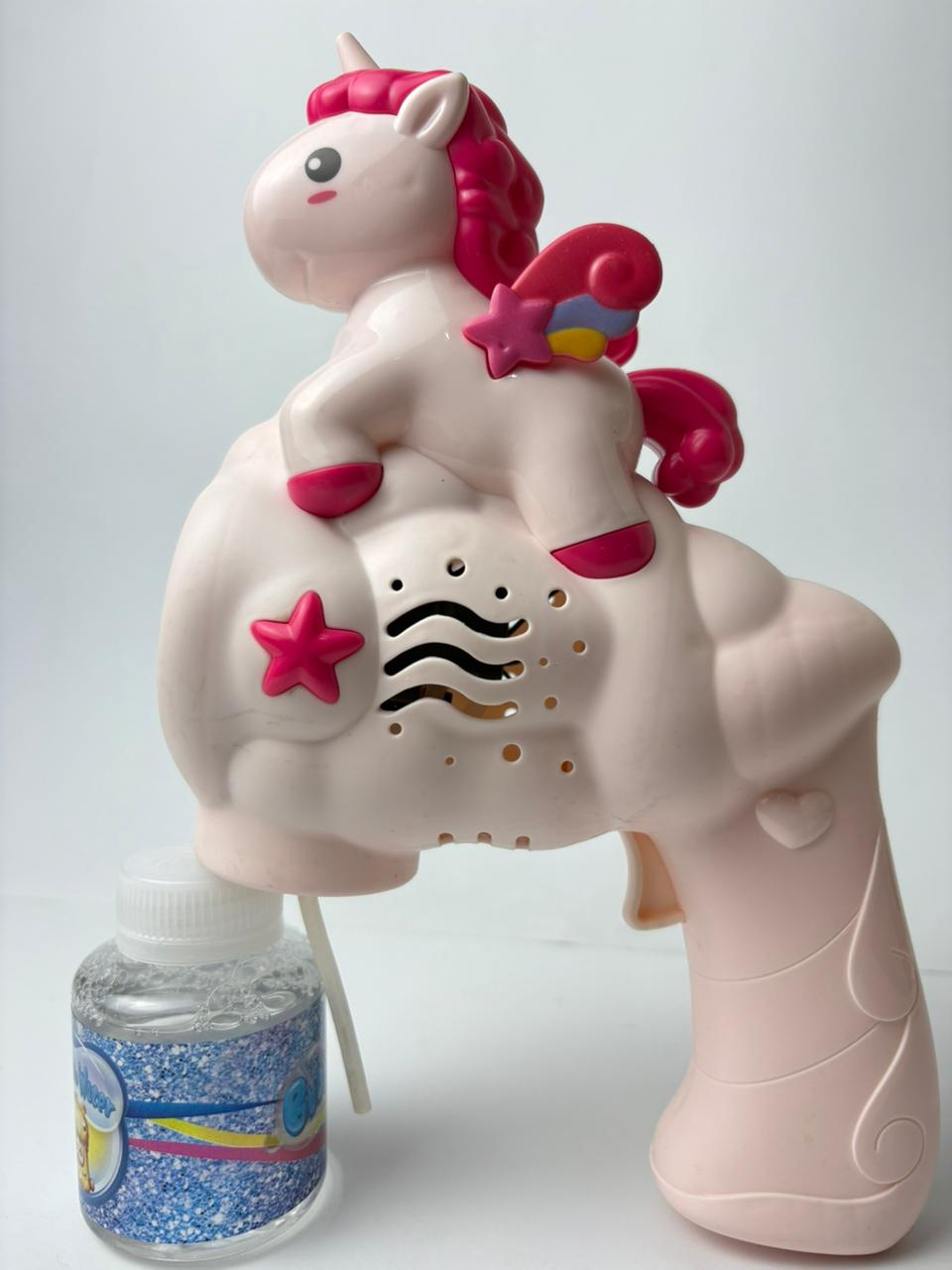 BubbleTale Unicorn Bubble Machine with LED Lights – Automatic Bubble Toy for Kids (3+)