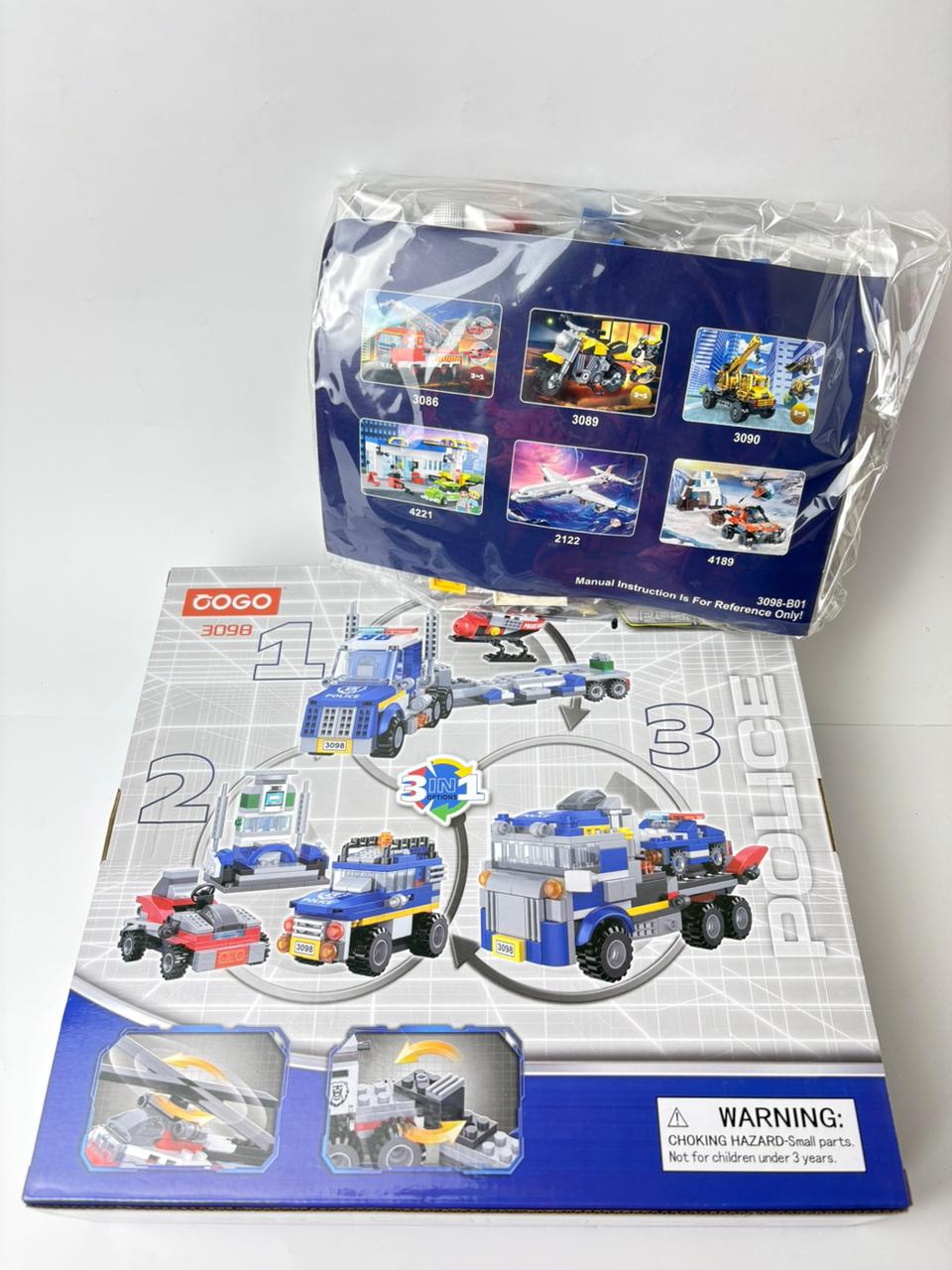 COGO Police Creative Player 3-in-1 Building Blocks Set – 249 Pieces (Ages 6+)