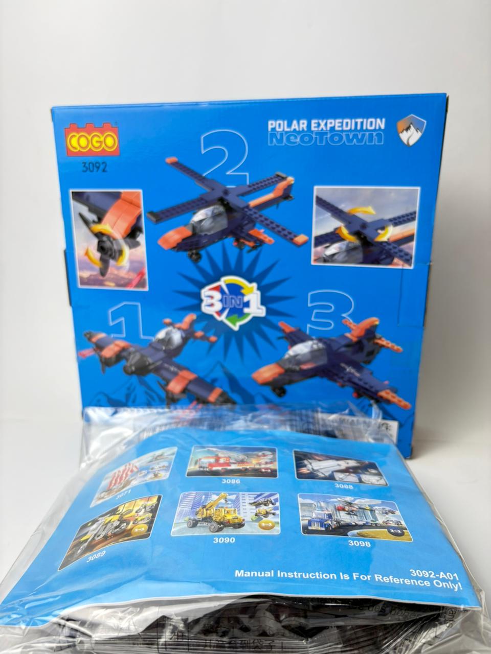 COGO Polar Expedition NeoTown 3-in-1 Building Blocks Set – 248 Pieces (Ages 6+)