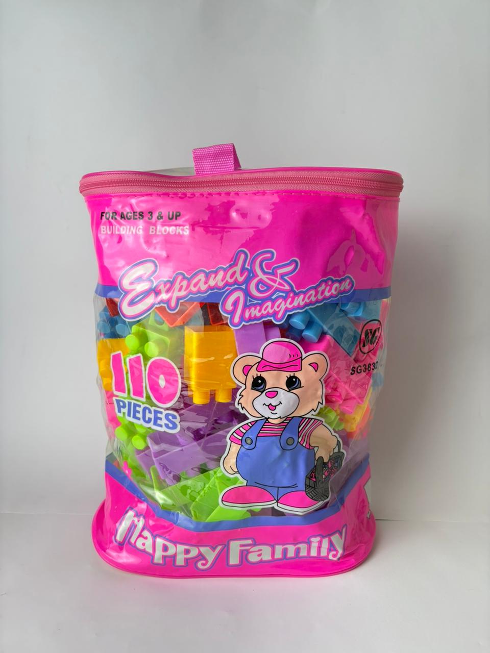 🧩 Happy Family Building Blocks Set – 110 Pieces | Educational Kids Toy (Ages 3+)