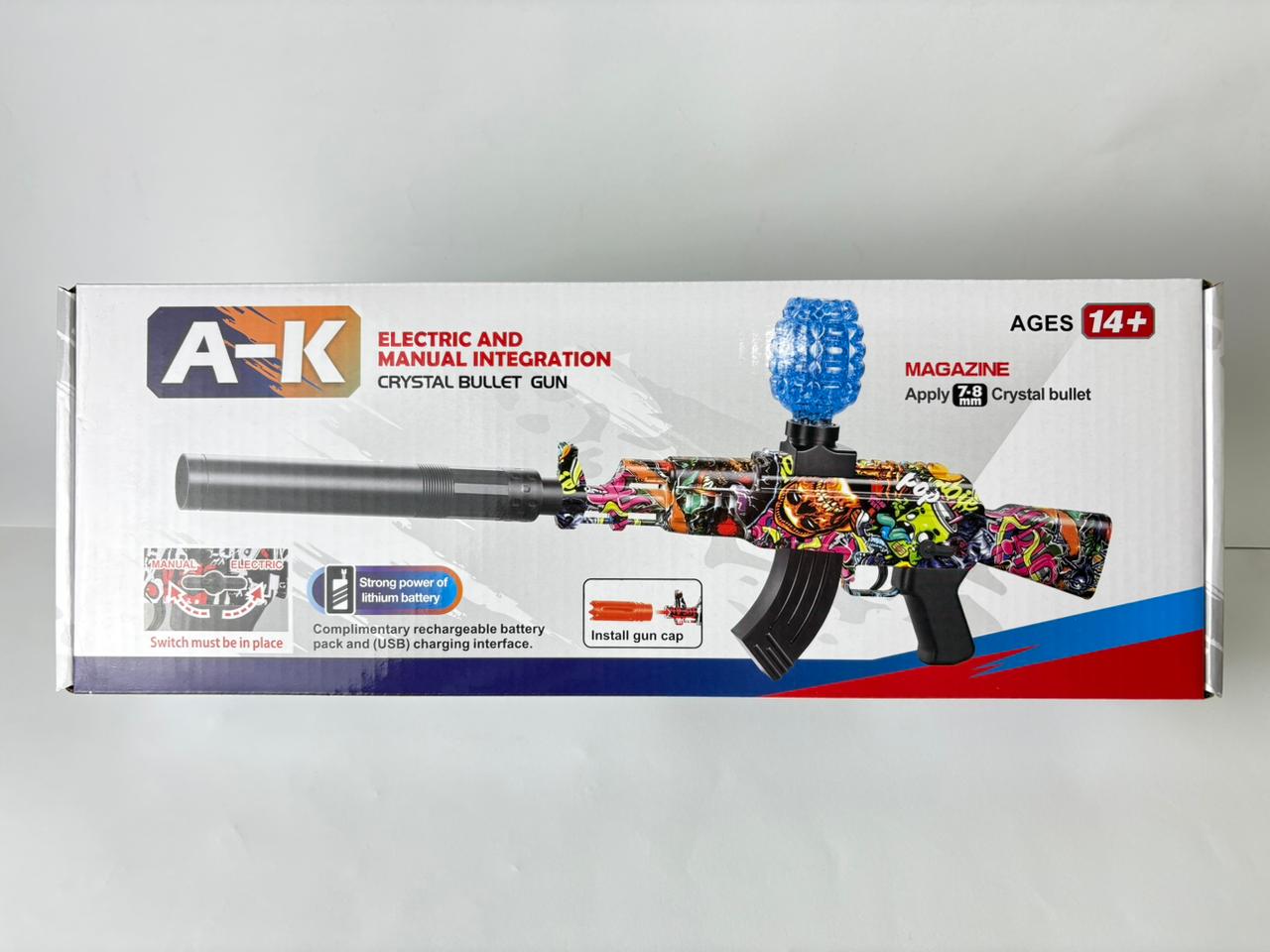 AK Electric & Manual Crystal Bullet Gun (Rechargeable | 14+)