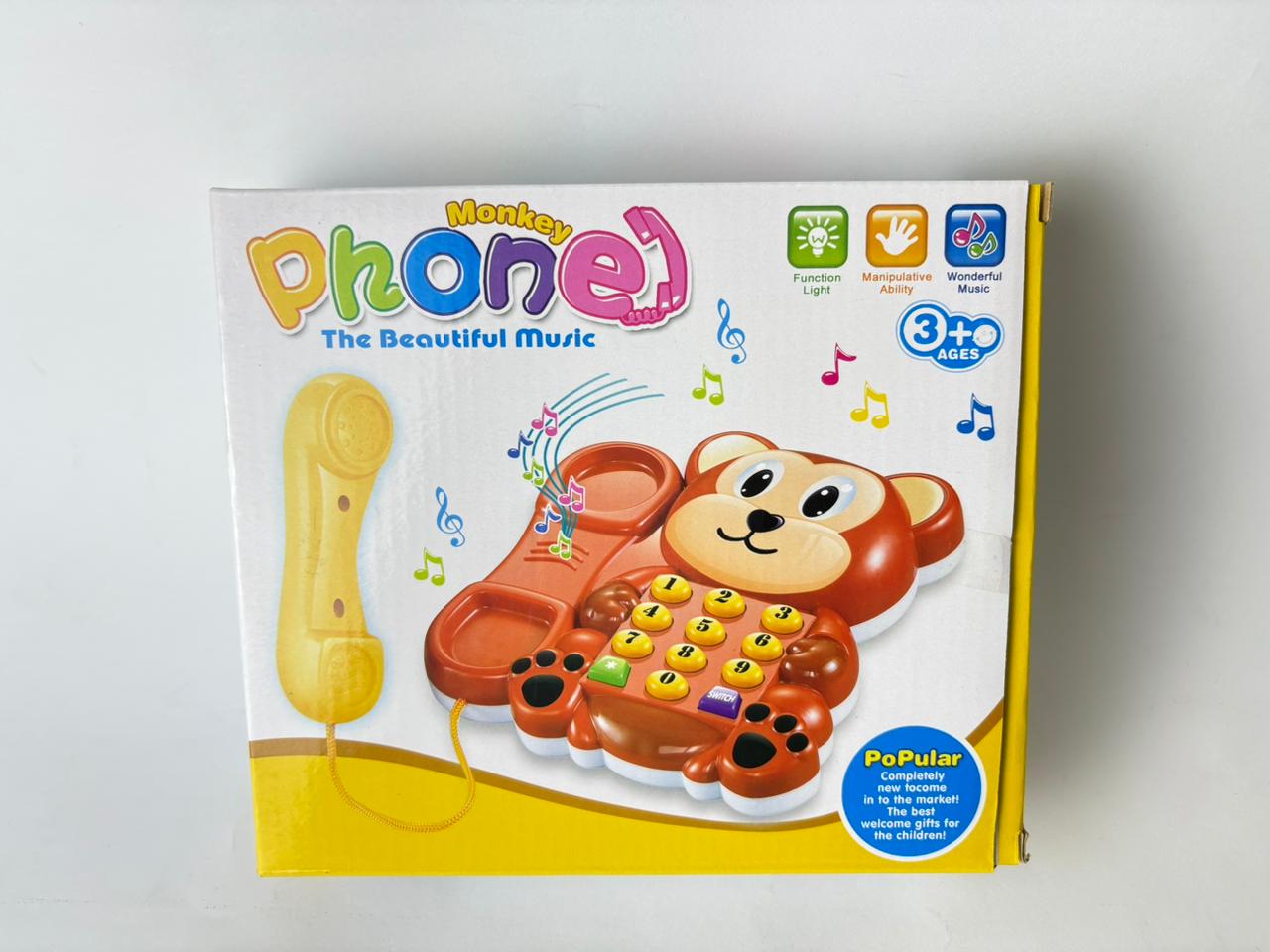 Monkey Phone Musical Toy for Kids – Light & Sound Educational Toy (3+ Years)