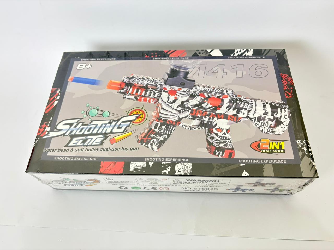 Shooting Elite M416 2-in-1 Dual Mode Toy Gun (Soft Bullet & Water Beads)