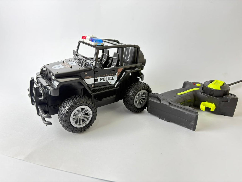 Remote Control Police Jeep – Metal Climbing Racing Car (6+)