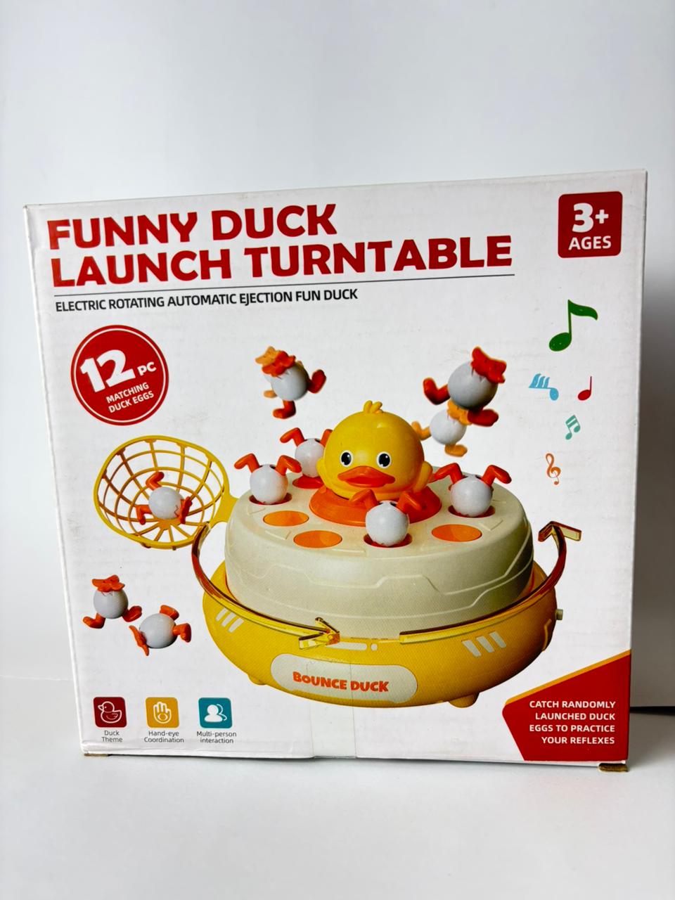 Funny Duck Launch Turntable – Electric Rotating Duck Toy for Kids (3+)
